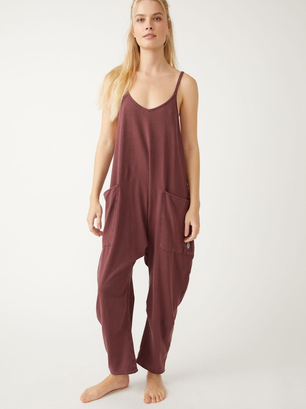 Free People Relaxed Spaghetti-Strap Jumpsuit HOT SHOT ONESIE FP Movement